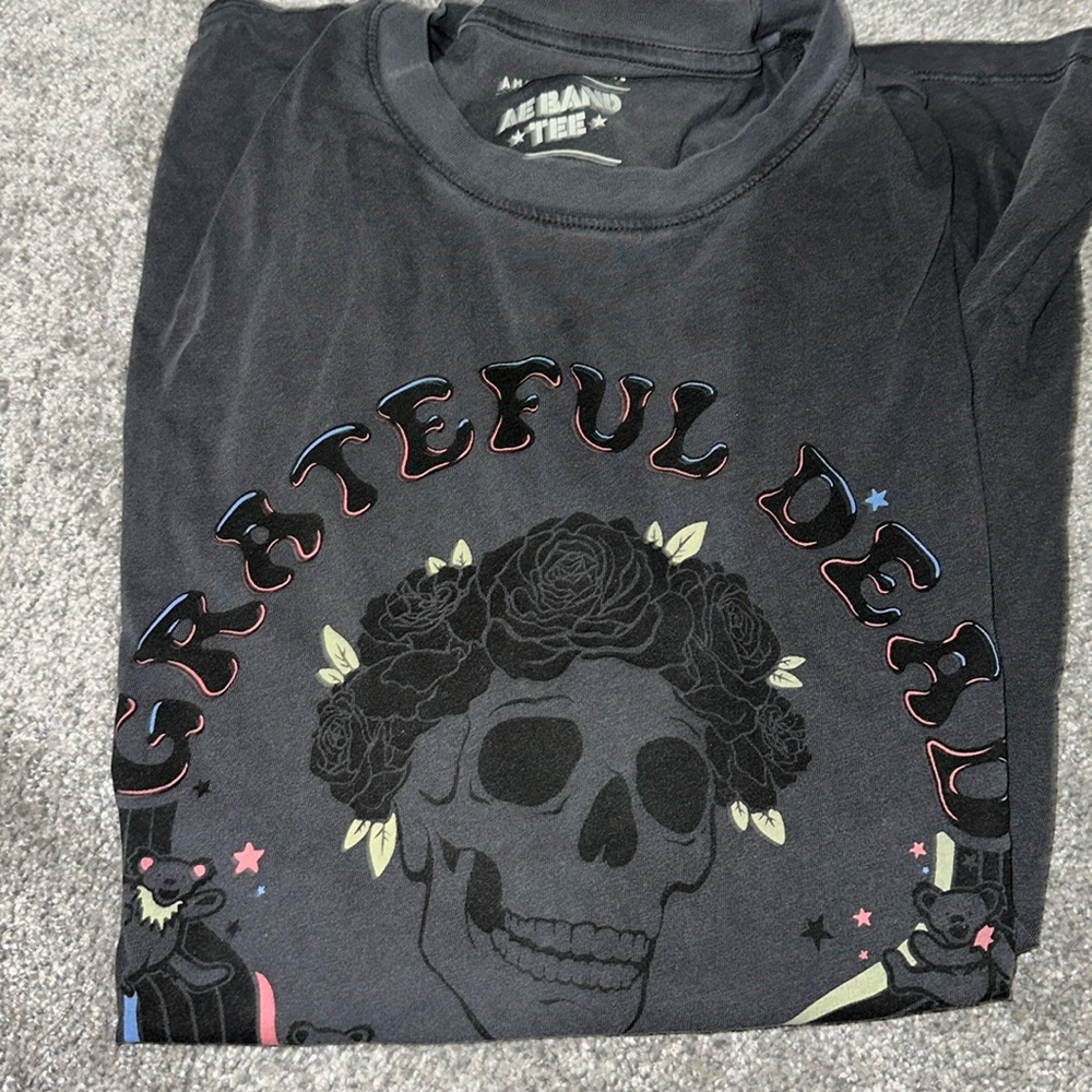 Faded black Grateful Dead oversized American Eagle womens t shirt